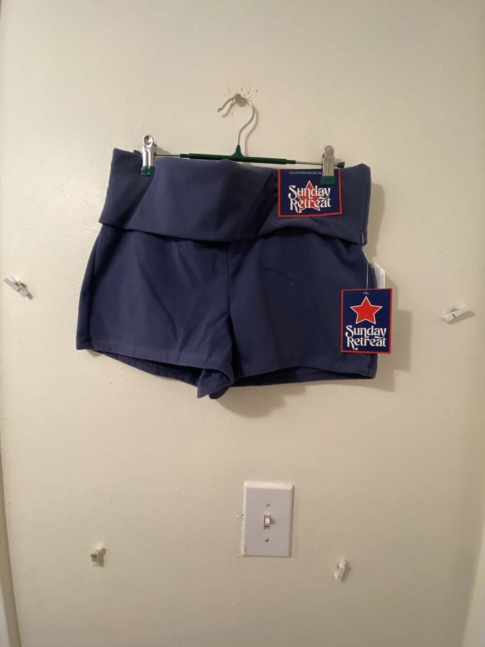 Sunday Retreat Foldover Micro Short X-Large Blue